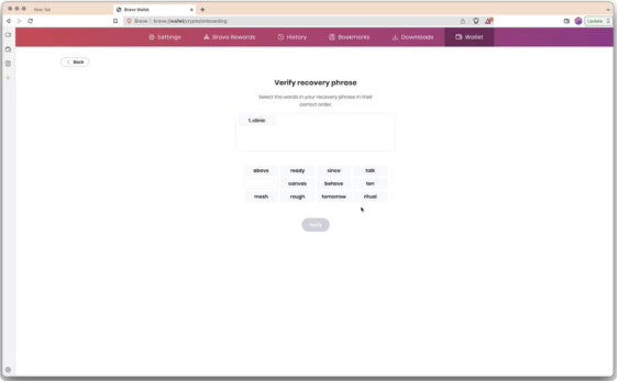 Brave Wallet UI